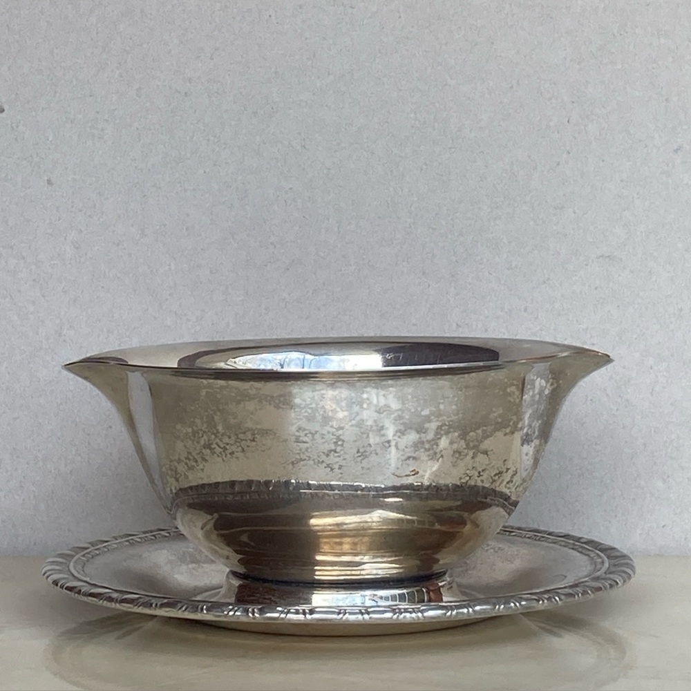 Vintage Silver-Plated Gravy Boat